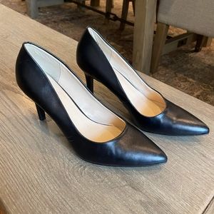 Michael Shannon black pointed toe stiletto heels